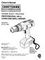 Owner's Manual. Variable Speed / Reversible PROFESSIONAL 3/8 in. Model No CAUTION: Safety Features Operation Maintenance Parts List
