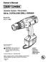 Owner's Manual. Variable Speed / Reversible 318 in. CORDLESS DRILL-DRIVER. Model No