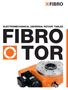 ELECTROMECHANICAL UNIVERSAL ROTARY TABLES FIBRO TOR