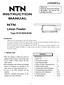 INSTRUCTION MANUAL. NTN Linear Feeder. Type S10/S20/S30. PMPH007E-g. 1. Before Use