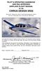 PILOT S OPERATING HANDBOOK AND FAA APPROVED AIRPLANE FLIGHT MANUAL for the CIRRUS DESIGN SR20