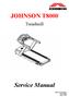 JOHNSON T8000. Treadmill. Service Manual