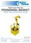 PERSONNEL BASKET. Technical Manual. PBAF-350 Aluminum/Folding A. Serial No.