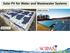 Solar PV for Water and Wastewater Systems