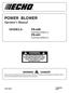 POWER BLOWER. Operator's Manual PB-601