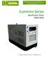 Cummins Series. Specification Sheet 50KW 60HZ. Copyright Affordable Generator Inc. All Rights Reserved