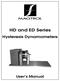 HD and ED Series. Hysteresis Dynamometers. User s Manual