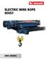 ELECTRIC WIRE ROPE HOIST