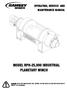 MODEL RPH-25,000 INDUSTRIAL PLANETARY WINCH OPERATING, SERVICE AND MAINTENANCE MANUAL