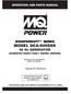 WHISPERWATT SERIES MODEL DCA-600SSK 60 Hz GENERATOR