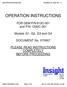 OPERATION INSTRUCTIONS