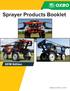 Sprayer Products Booklet