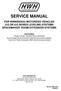 CORPORATION SERVICE MANUAL FOR WINNEBAGO MOTORIZED VEHICLES 310 OR 610 SERIES LEVELING SYSTEMS SPACEMAKER ROOM EXTENSION SYSTEMS