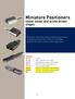 Miniature Positioners linear motor and screw driven stages