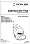 SpeedGleam /Plus. 36 Volt Dust Control Burnisher. Operator and Parts Manual