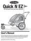 Quick N EZ. Two Seat Bicycle Trailer with Stroller Attachment
