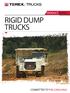PRODUCT RANGE RIGID DUMP TRUCKS COMMITTED TO THE LONG HAUL