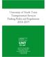 University of North Texas Transportation Services Parking Rules and Regulations