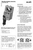 Mounting Installation Instructions LM, NM, AM, GM
