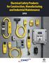 Electrical Safety Products for Construction, Manufacturing and Industrial Maintenance