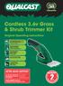 Cordless 3.6v Grass & Shrub Trimmer Kit