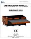 INSTRUCTION MANUAL SUBLIMAXI 2513