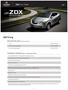 ZDX Fact Sheet. ZDX Pricing ZDX TRIM LEVELS (Configuration Options) 1. TECHNOLOGY PACKAGE (Adding to or replacing standard features)