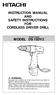 INSTRUCTION MANUAL AND SAFETY INSTRUCTIONS FOR CORDLESS DRIVER DRILL