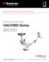 HAC/HBD Series. Installation, Operation, & Maintenance Instructions. Horizontal Air Curtain for Hot Box Detectors