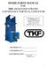 SPARE PARTS MANUAL FOR TKF 4SC60 FOUR STRAND CONTINUOUS VERTICAL CONVEYOR