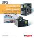 UPS. MEGALINE UPS MODULAR SINGLE-PHASE from 1250 to VA THE GLOBAL SPECIALIST IN ELECTRAL AND DIGITAL BUILDING INFRASTRUCTURES