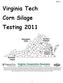 Virginia Tech Corn Silage Testing 2011