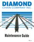 DIAMOND CHAIN COMPANY INC. Maintenance Guide