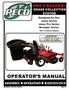 OPERATOR S MANUAL PRO 2 BAGGER+ PECO GRASS COLLECTION SYSTEM ASSEMBLY OPERATION MAINTENANCE