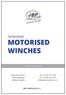 MOTORISED WINCHES CATALOGUE JBP COMPOSITES S.L. Avda. Enric Valor, Burjassot Valencia, España
