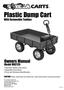Plastic Dump Cart. Owners Manual. With Removable Toolbox. Model MH2125