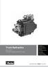 Truck Hydraulics. Serie VP1 Variable Displacement Pumps