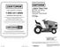 LAWN TRACTOR 20.0 HP, * 42 Mower Electric Start Automatic Transmission. Repair Parts Manual. Customer Care Hot Line