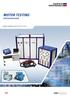 MOTOR TESTING APPLICATION GUIDE.   HIGH VOLTAG TEST SOLUTION. reliable. precision.