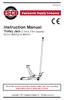 Instruction Manual Trolley Jack (2 Ton & 3 Ton Capacity) ESCO #90520 & #90521