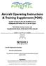 Aircraft Operating Instructions & Training Supplement (POH)