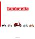 LAMBRETTA M (A) 125 The Model M also known as Model A was the first Lambretta to leave the production line at the Innocenti factory.