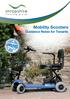 Mobility Scooters. Guidance Notes for Tenants