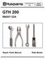 I Illustrated Parts List GTH A