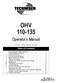 OHV Operator s Manual. Four-Cycle Vertical Crankshaft Air-Cooled. Table of Contents