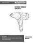 CORDED IMPACT WRENCH INSTRUCTION MANUAL. IMPORTANT: Read and understand this instruction manual thoroughly before using the product.