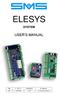 ELESYS USER S MANUAL SYSTEM. 03 V /09/2017 R. Bocconi. REV. SOFTWARE DATE T.M. Checked and Approved
