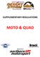SUPPLEMENTARY REGULATIONS MOTO & QUAD