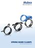 SPRING BAND CLAMPS. Self-tensioning sealing elements