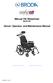 Manual Tilt Wheelchair Model 587. Owner, Operator, and Maintenance Manual